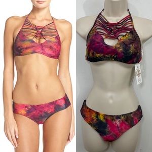 Becca  Chakra Tie Dye Bikini Multi Swimsuit Large
